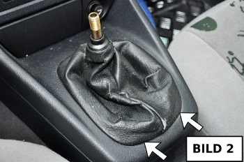 Schaltknauf + Schaltsack mit Rahmen passend für Audi A4 B5